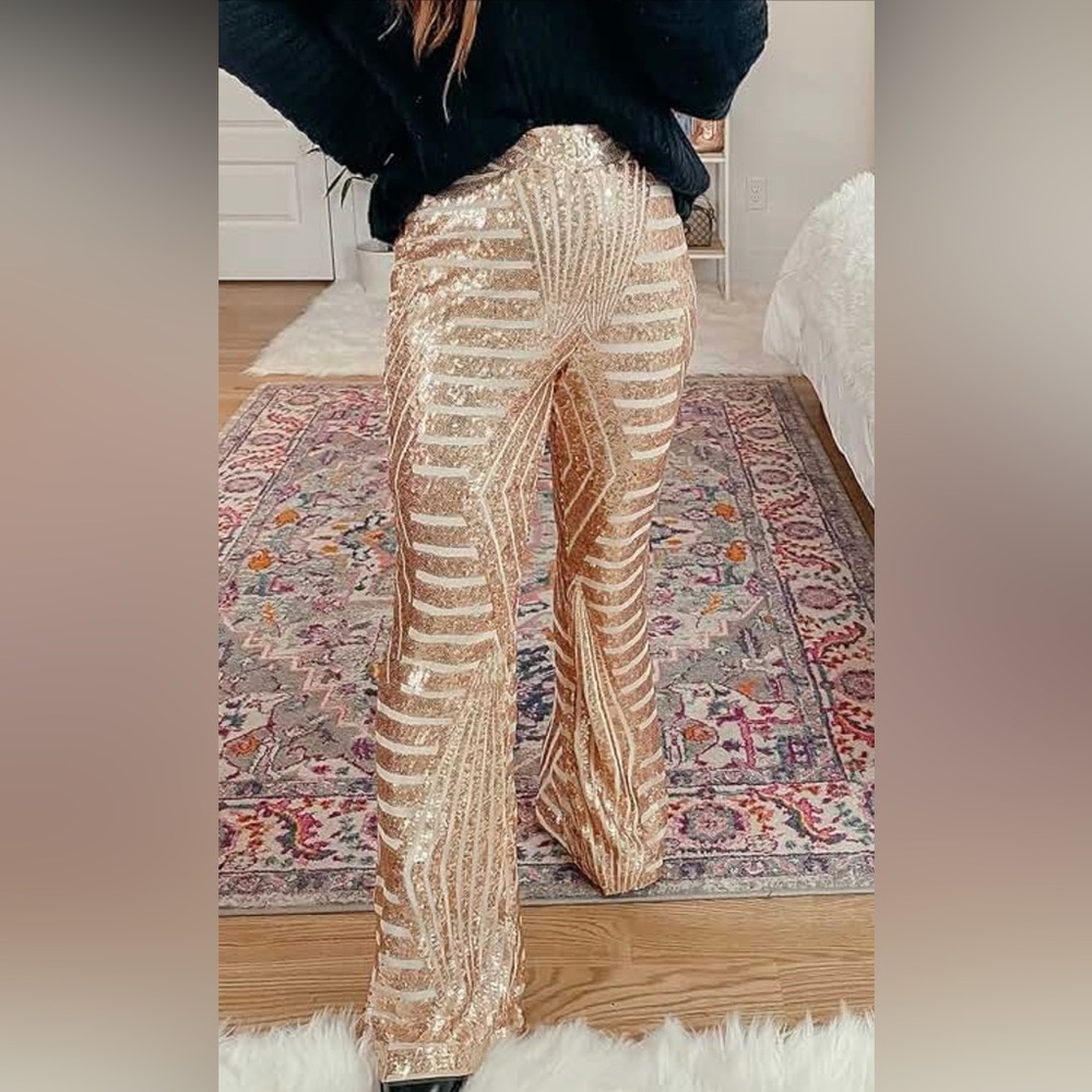 Brand new sequin flare pants